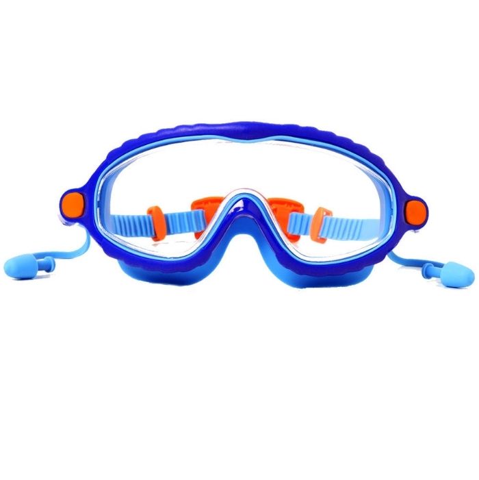 Blue & Orange Bubble Anti-Fog UV Protection Leakproof Design Swim Goggles for Kids,4Years - 10Years