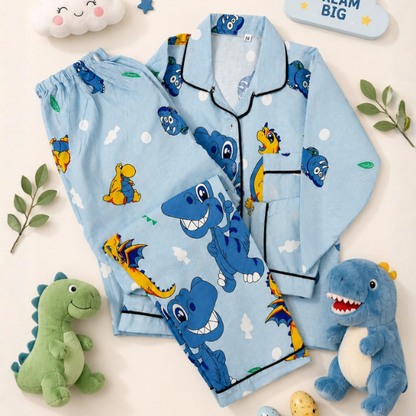 Blue Dinosaur Night Suit