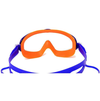 Blue Orange two border Anti-Fog UV Protection Leakproof Design Swim Goggles for Kids,4Years - 10Years