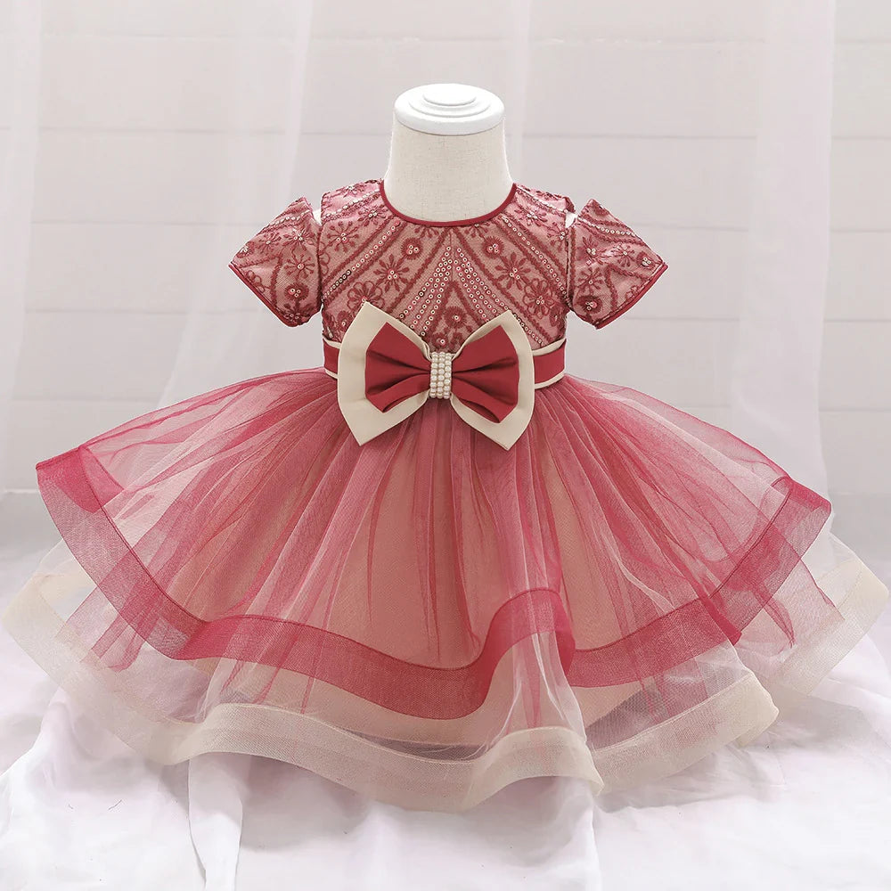 Party Wear For Baby Doll Peach Color
