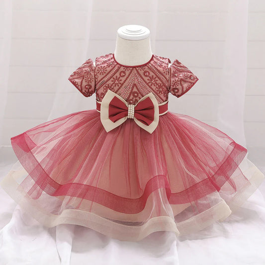 Party Wear For Baby Doll Peach Color