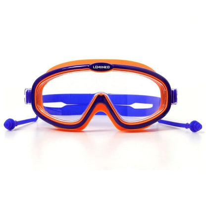Blue Orange two border Anti-Fog UV Protection Leakproof Design Swim Goggles for Kids,4Years - 10Years