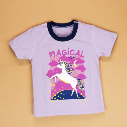 Magical Unicorn soft Cotton Joggers Nightsuit set for Kids