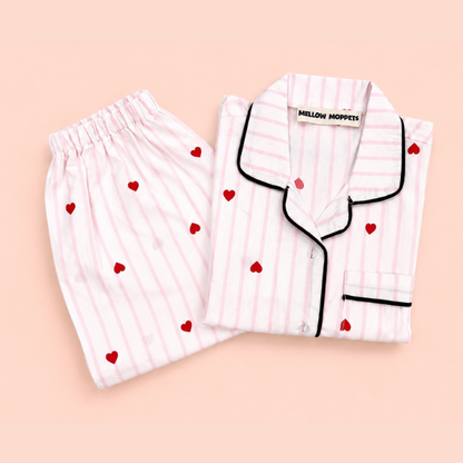 Sweetheart Stripes Night Suit