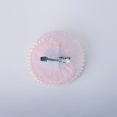 Choko Blush Rose Pearl Fascinator Hair Clip – Pink