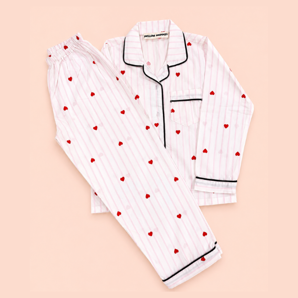 Sweetheart Stripes Night Suit
