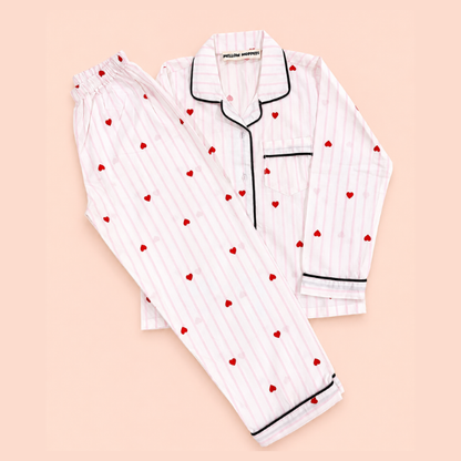 Sweetheart Stripes Night Suit
