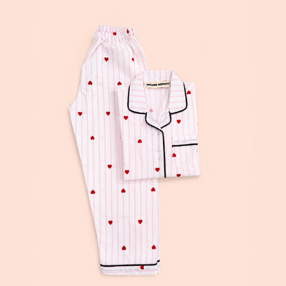 Sweetheart Stripes Night Suit