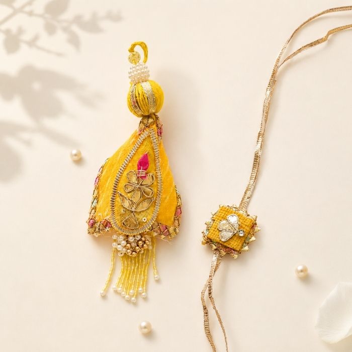 Surya Gota Patti Rakhi and Lumba Set