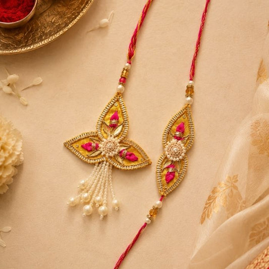 Tara Gota Patti Rakhi and Lumba Set