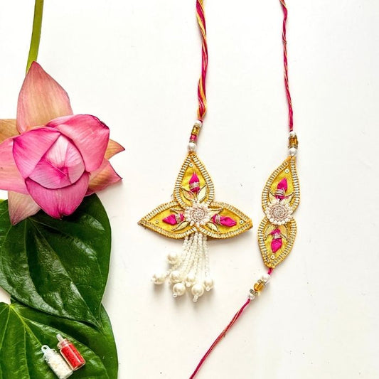 Tara Gota Patti Rakhi and Lumba Set