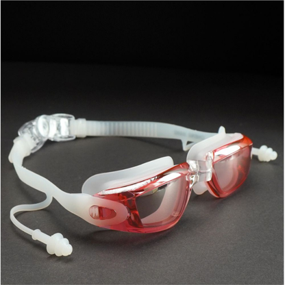Shiny Pink Eyelid Style Anti-Fog UV Protection Leakproof design Swim Goggles for Kids 10Years and above