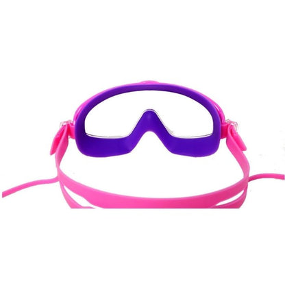Pink Purple two border Anti-Fog UV Protection Leakproof Design Swim Goggles for Kids, 4Years - 10Years