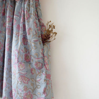 Tassel dress in sky blue butterfly