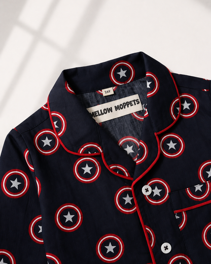 Captain America Pure Cotton Nightsuit