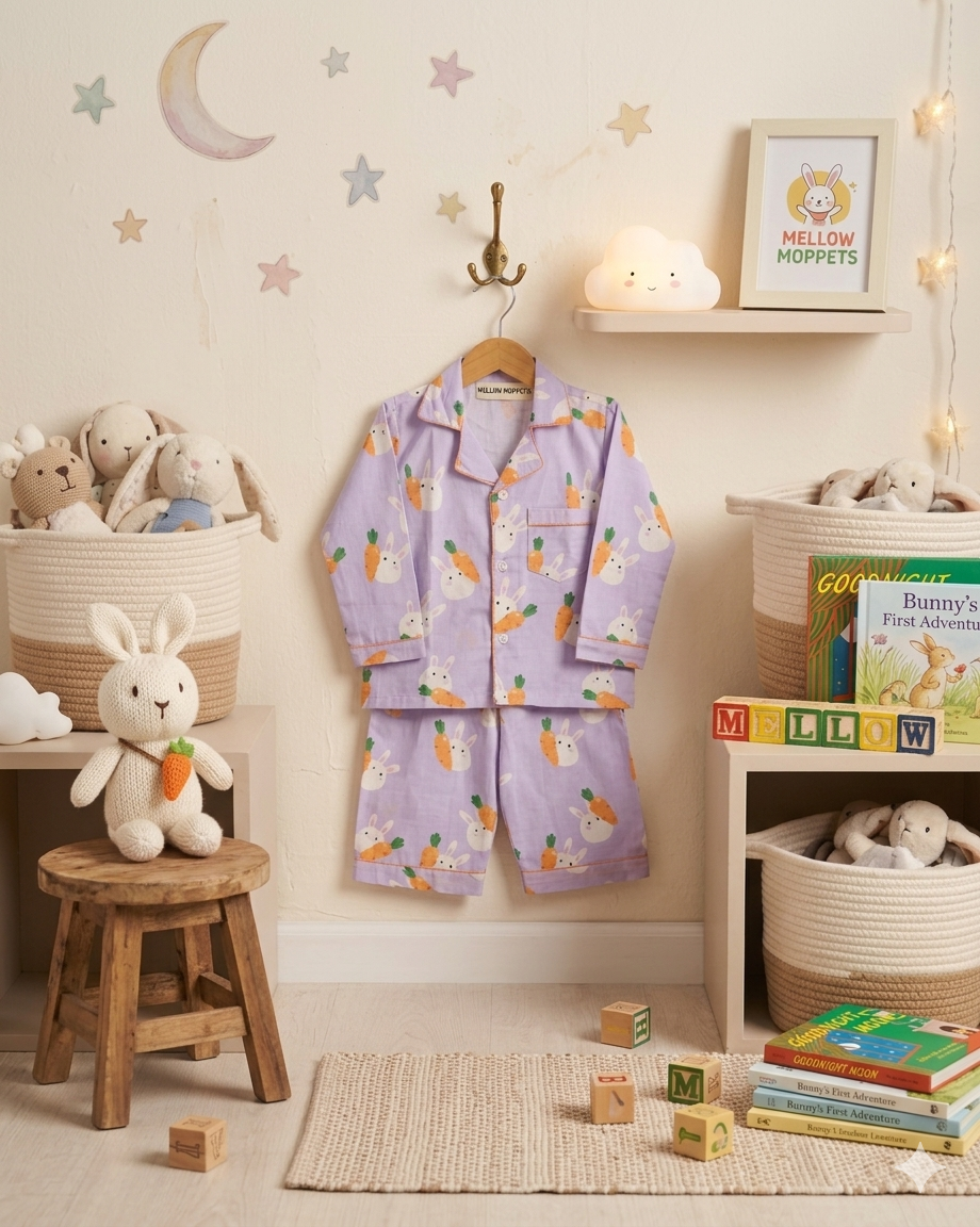 Bunny's Carrot Full Sleeves Nightsuit