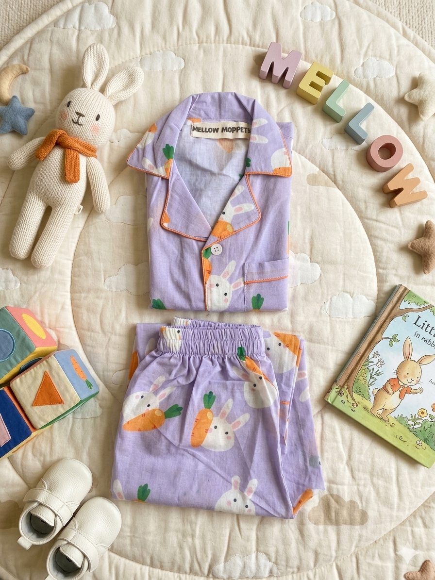 Bunny's Carrot Full Sleeves Nightsuit