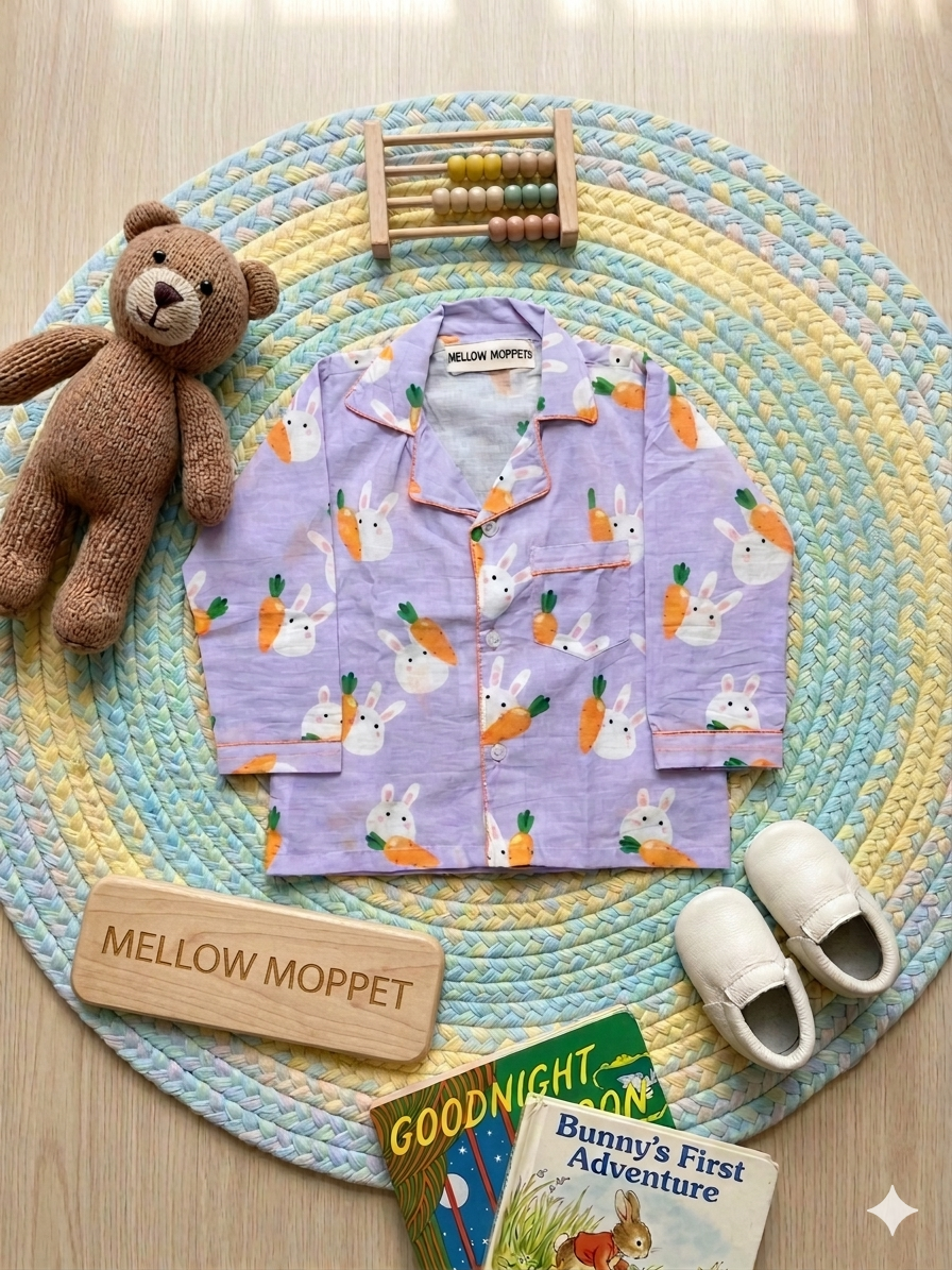 Bunny's Carrot Full Sleeves Nightsuit