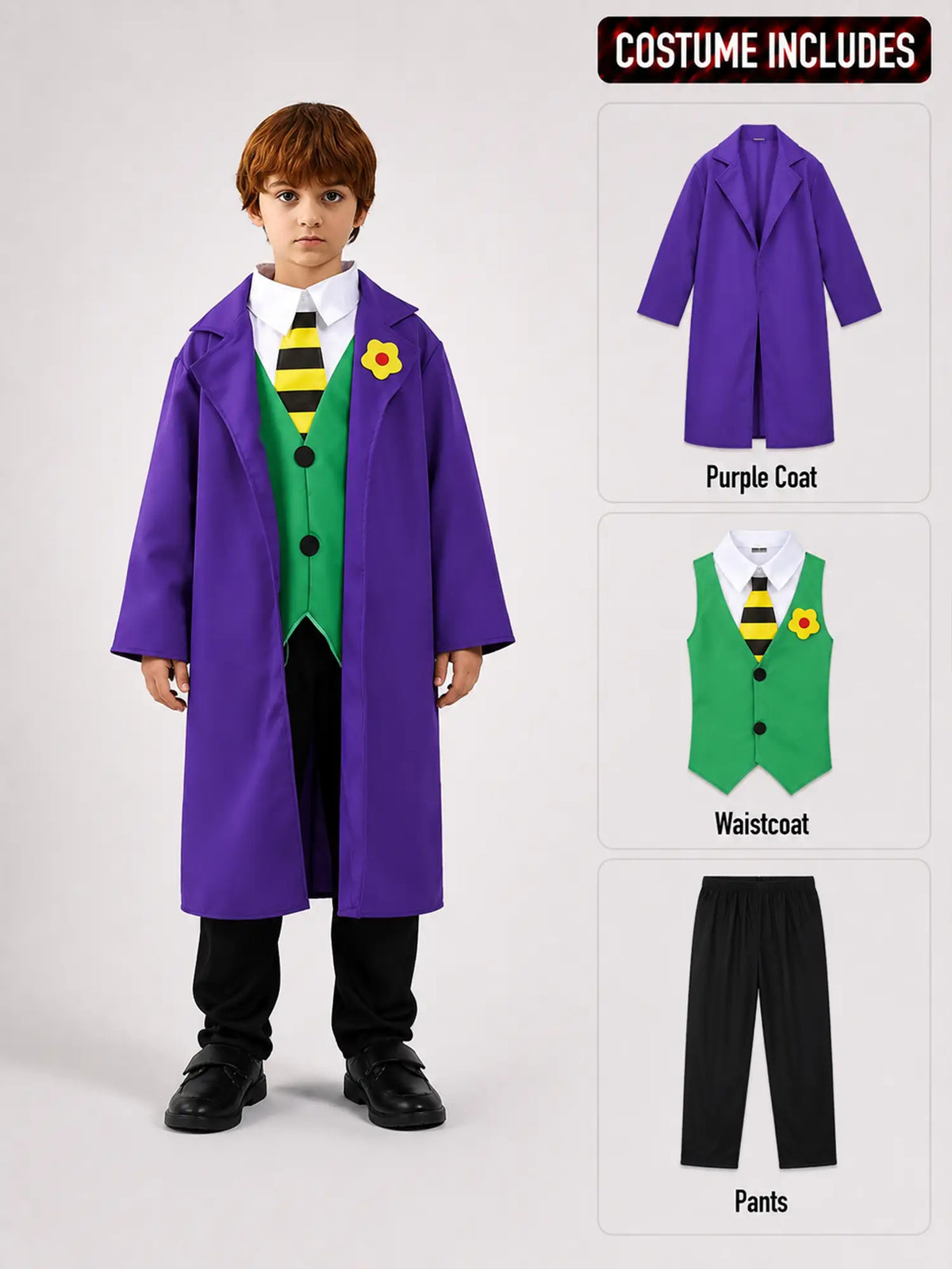 The Superhero Joker Theme kids' Halloween costume