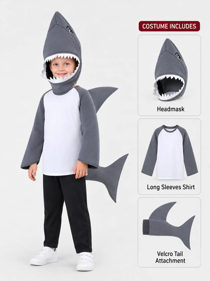 Grey Baby Shark kids' Halloween costume
