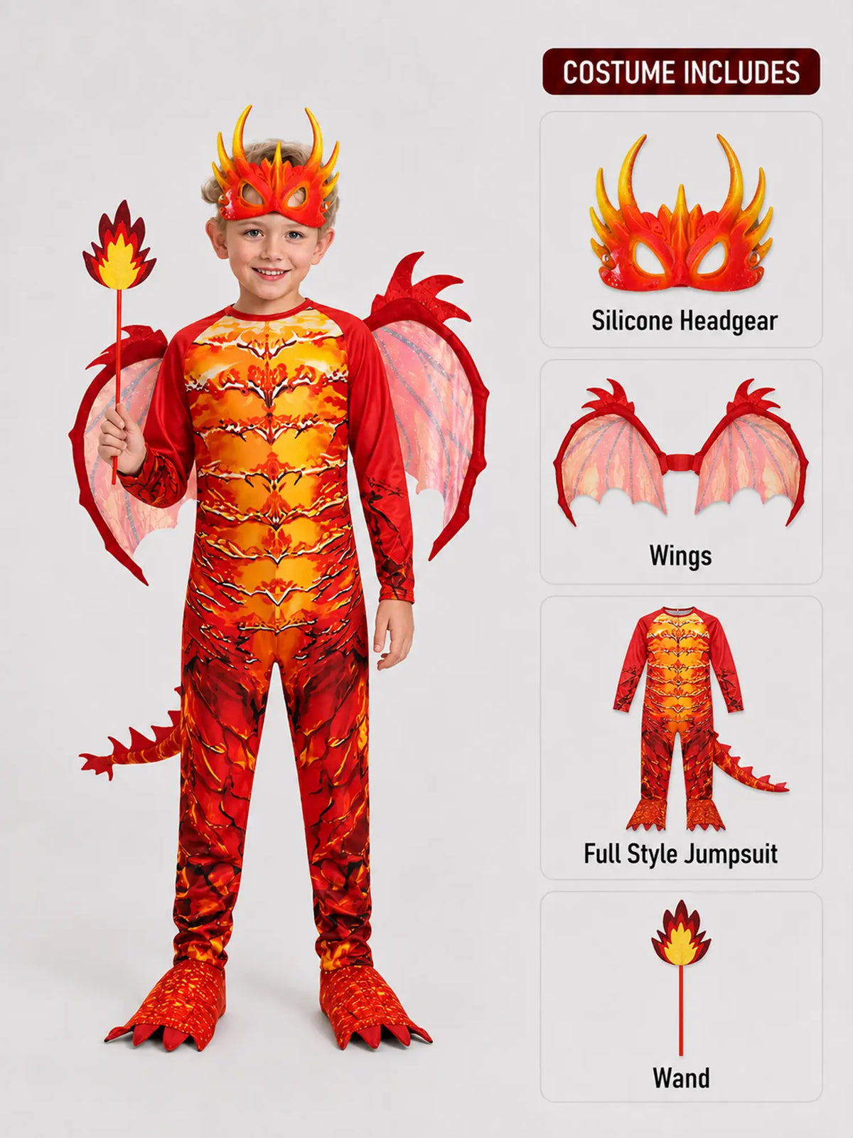 Red Dragon kids' Halloween costume