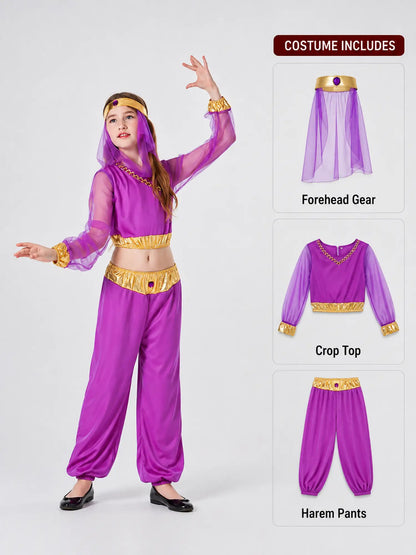 Purple Genie kids' Halloween costume