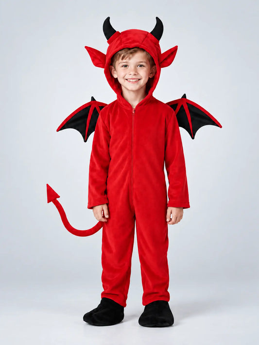Black Red Devil kids' Halloween costume