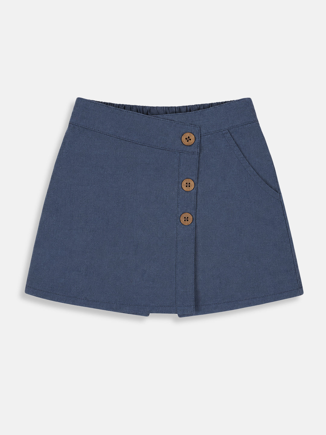 Play Free Denim Skort (Skirt + Shorts) in Blue