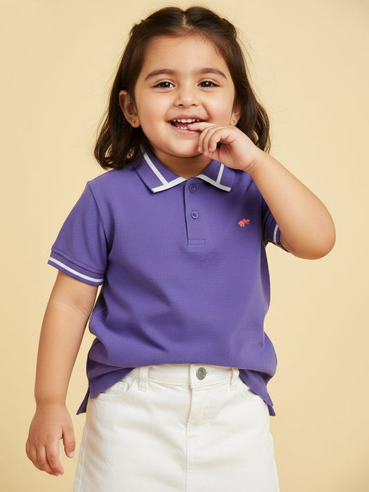 The Classic Little Polo for Girls in Purple