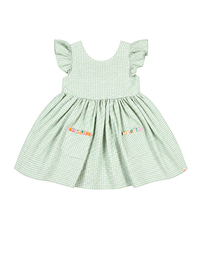 Bow and Pop Dress (Green)