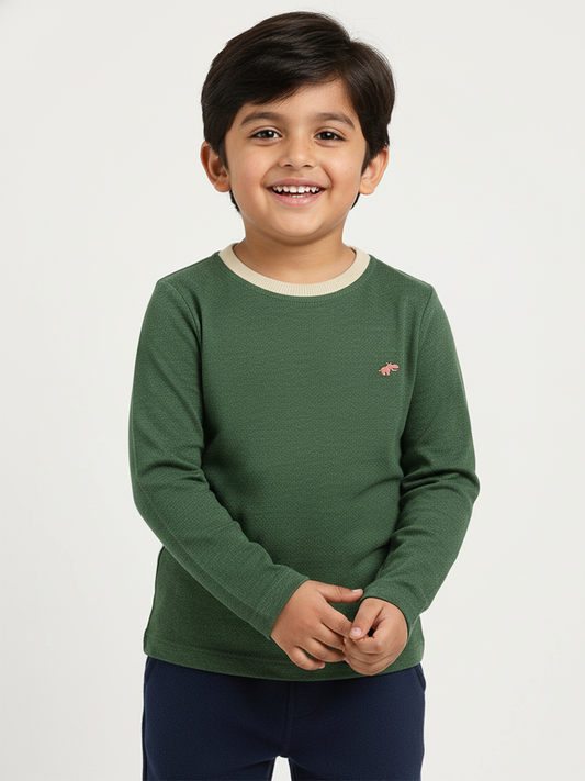 Green Mélange Mix Rib T-shirt