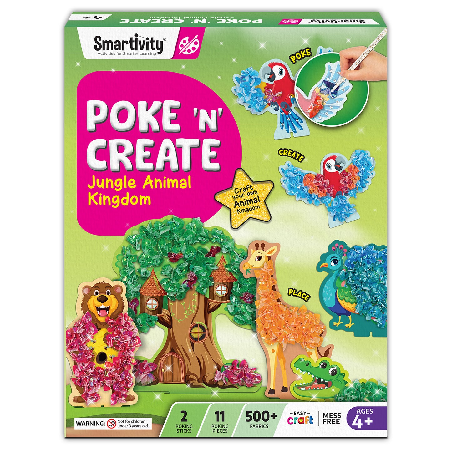 Smartivity POKE 'N' CREATE - Jungle Animal Kingdom STEM Toy for Kids 4+