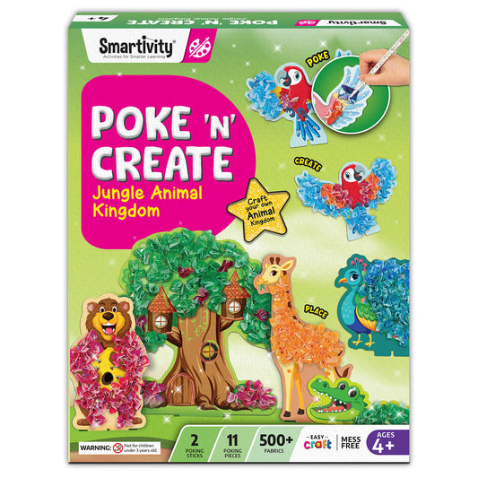 Smartivity POKE 'N' CREATE - Jungle Animal Kingdom STEM Toy for Kids 4+