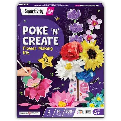 Smartivity Poke 'n' Create : Flower Making Kit STEM Toy for Kids 4+