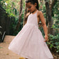 Bloom dress in lilac rhombus