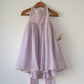 Bloom dress in lilac rhombus