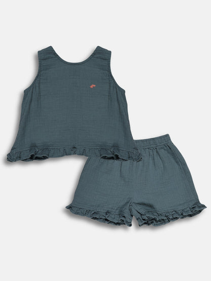 The Check This Out Coord Set for Girls (Blue)