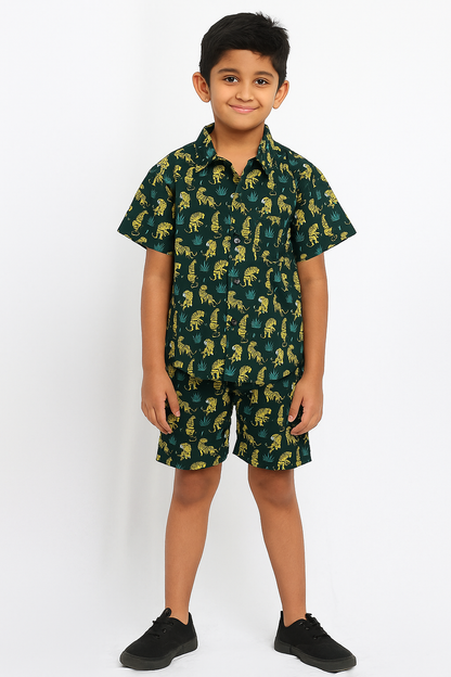 Jungle Roar Camp-Shirt & Short Set