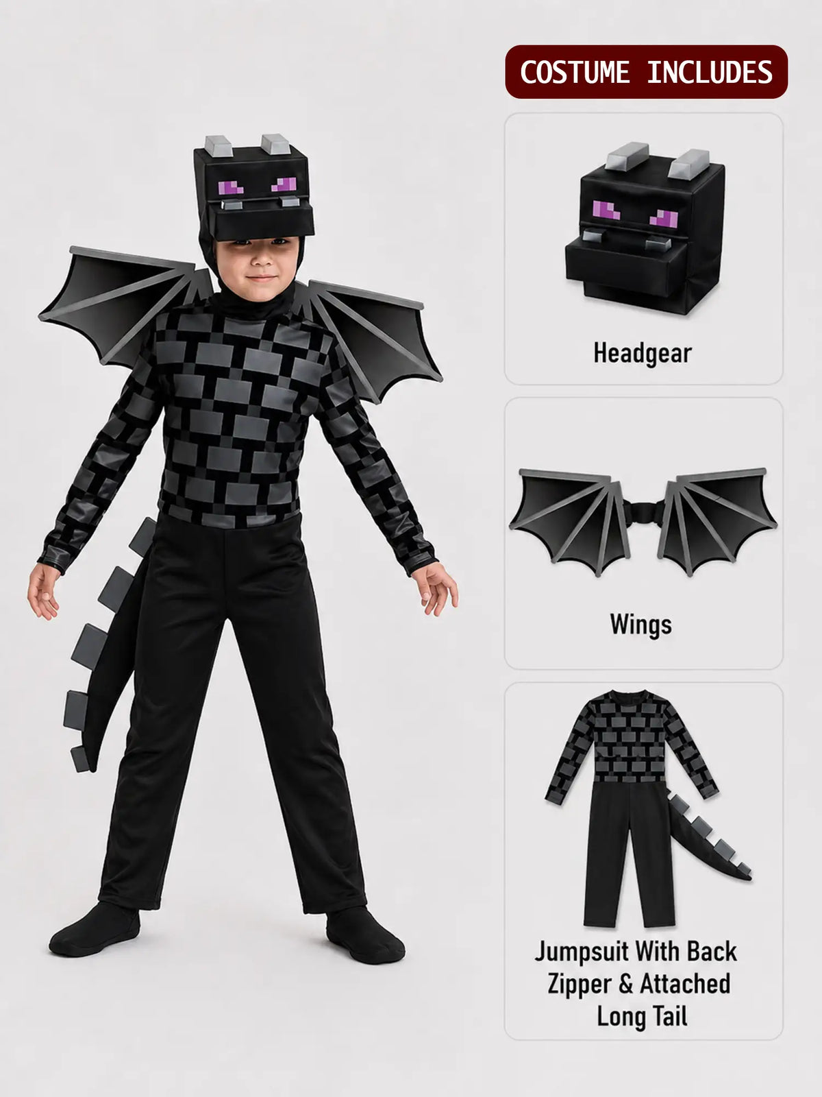 Black Baby Dragon kids' Halloween costume