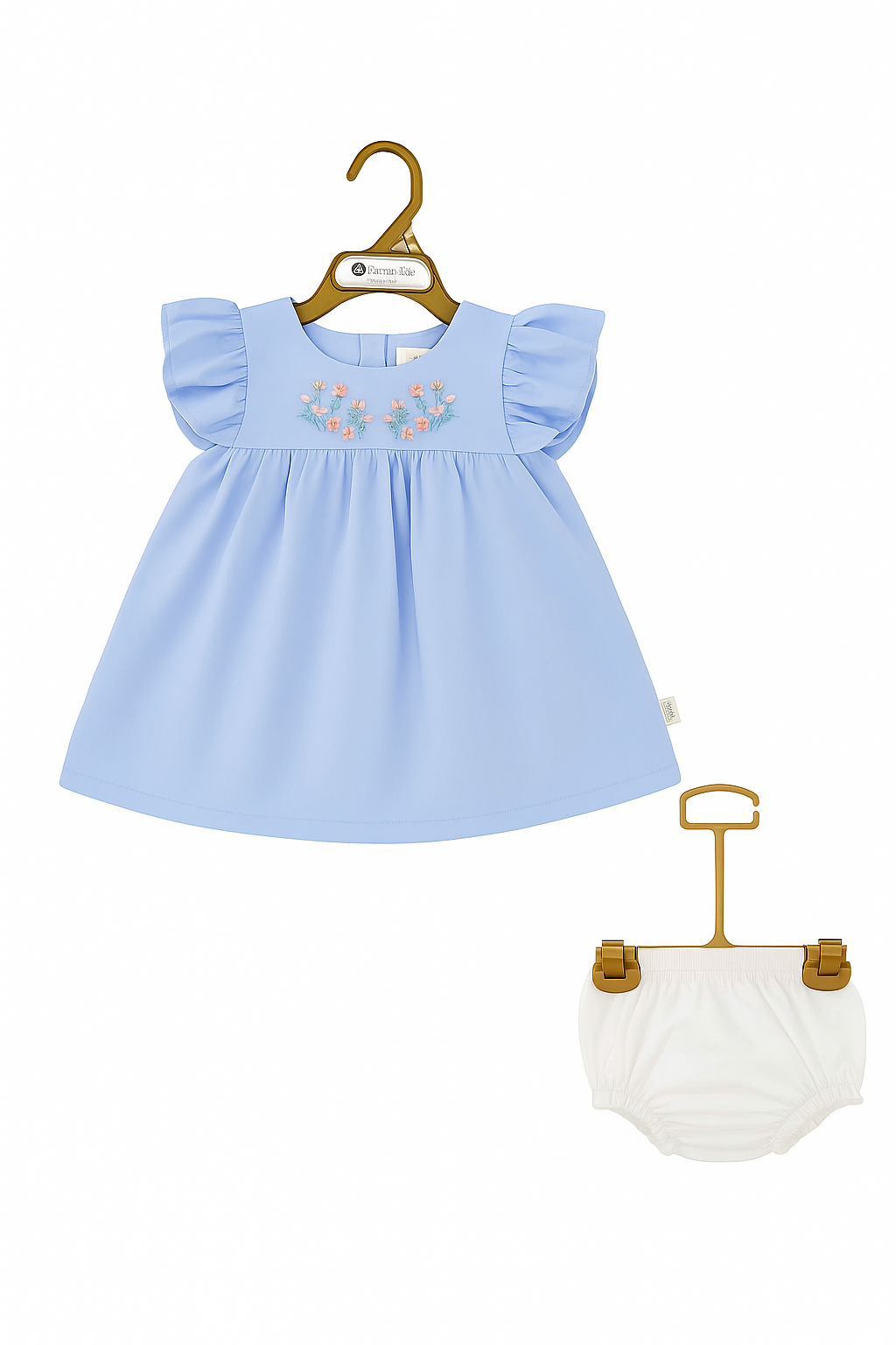 Meadow Blossom Flutter Top & Diaper‑Cover Set