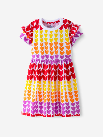 Love in Bloom: Premium Ruffle Sleeve Dress