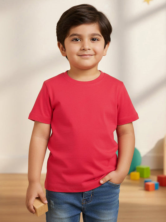 Everyday Basics: 100% Cotton T-shirt For Boys (Red)