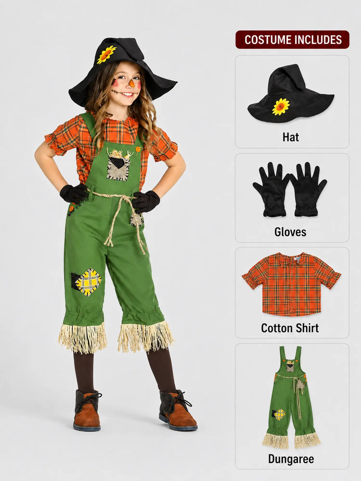 Scarecrow Girl kids' Halloween costume