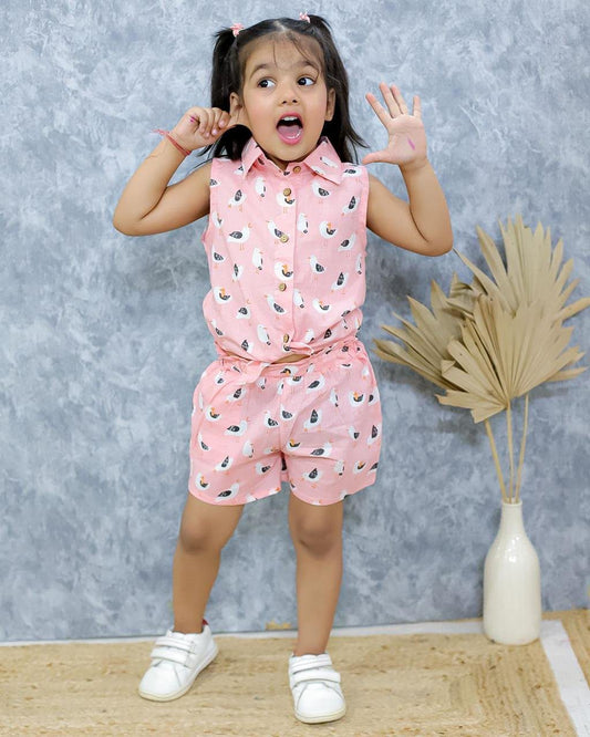 Strap Peplum Co-ord Set
