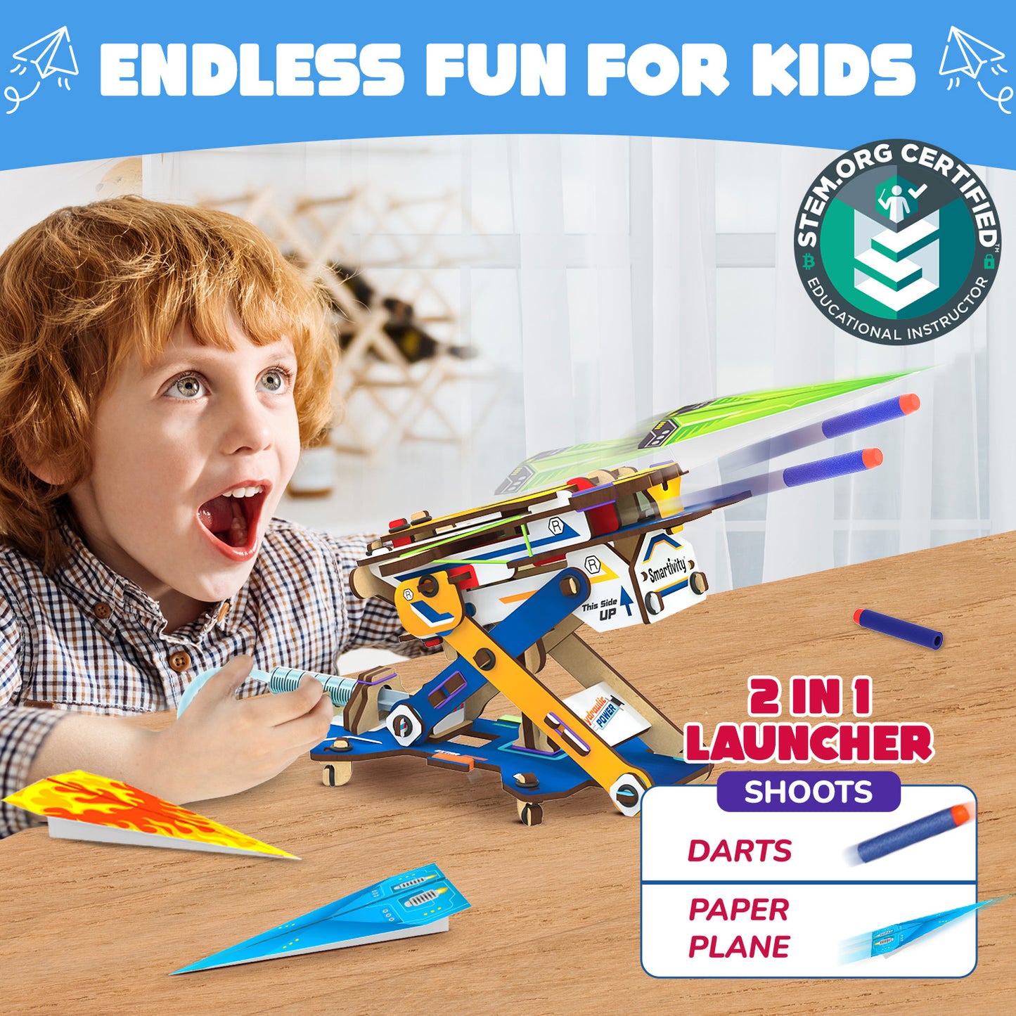 Smartivity Hydraulic Plane launcher STEM Toy for Kids 6+
