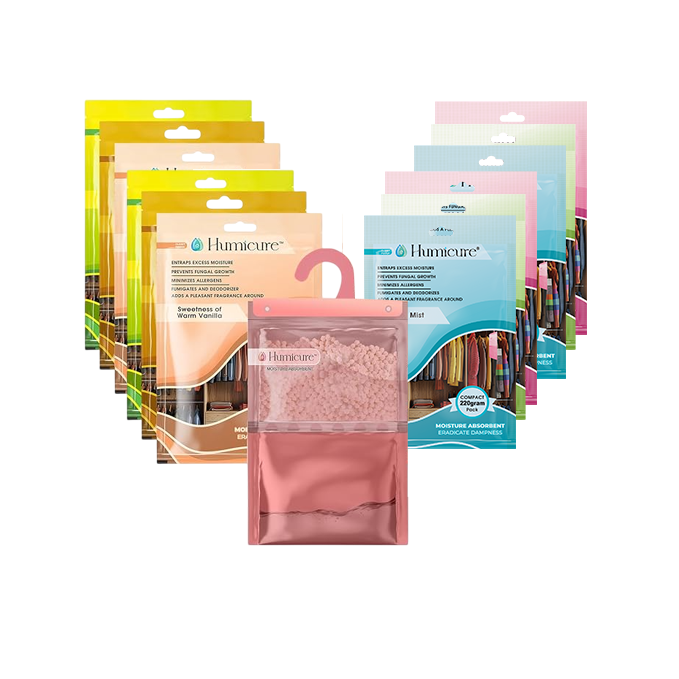 Humicure Moisture Absorber Hanging Bags - 220g / 500ml Morning Mist 3