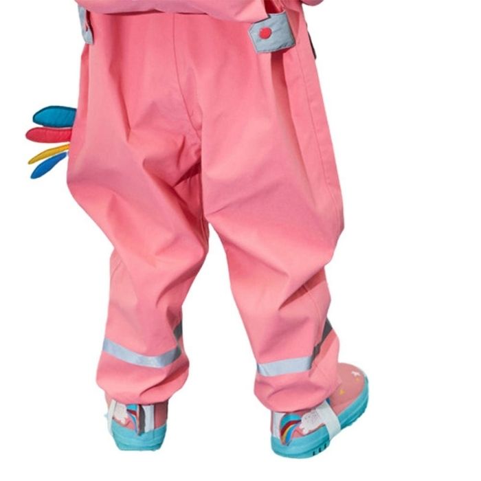 Bright Pink Magical Unicorn Theme All Over Jumpsuit / Playsuit Raincoat for Kids