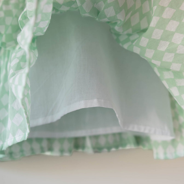 Wander co-ord Set in sage green rhombus
