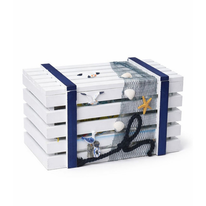 21 pcs Nautical Wooden Treasure Chest Gift hamper for a newborn baby, Giftset for a baby, 0-12 months