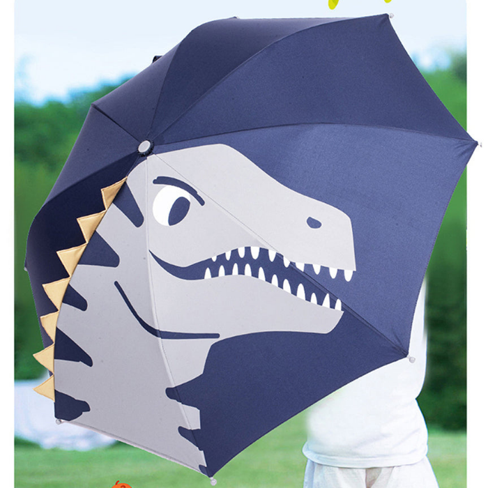Navy Dino Big Face Umbrella for Kids, 5Years - 10 Years